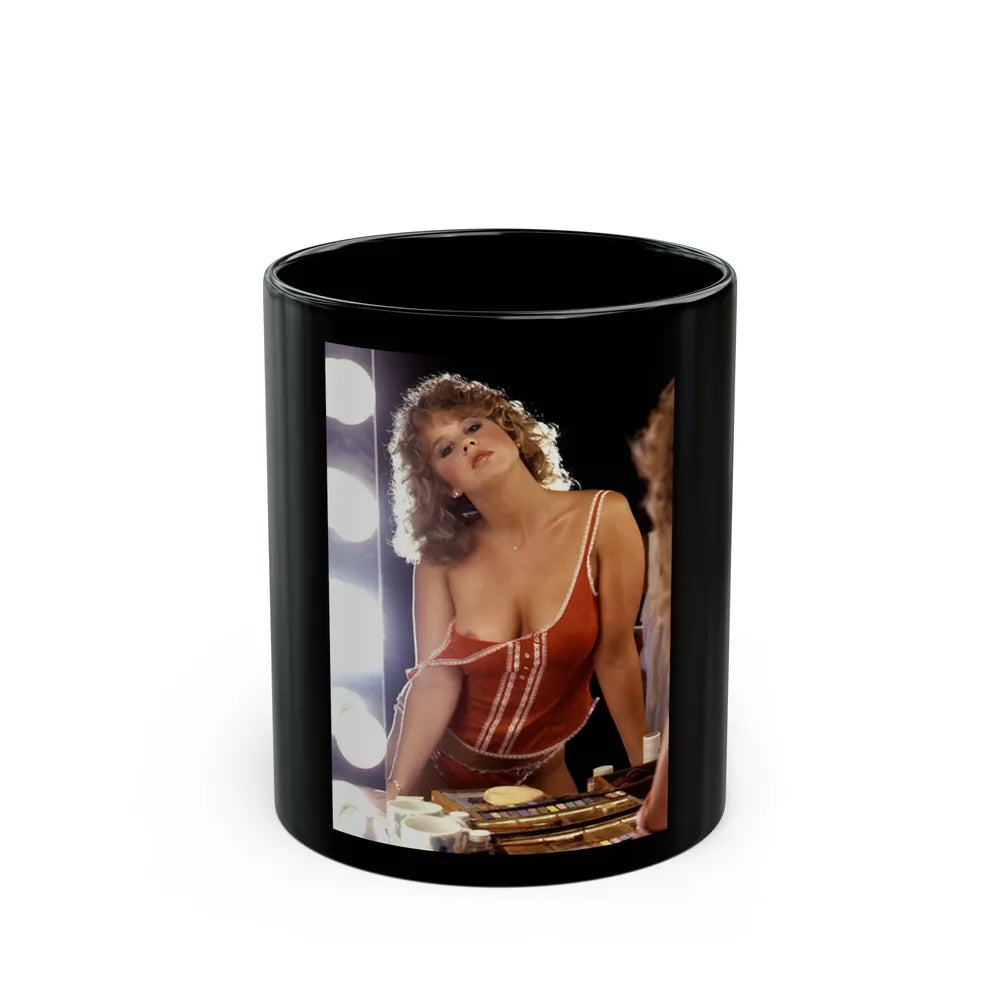 Linda Blair #115 (Vintage Female Icon) Black Coffee Mug-11oz-Go Mug Yourself