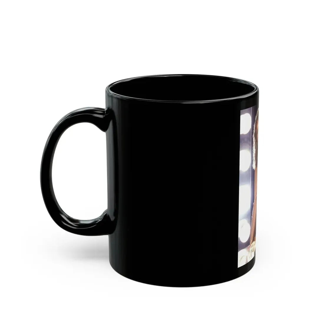 Linda Blair #115 (Vintage Female Icon) Black Coffee Mug - Go Mug Yourself
