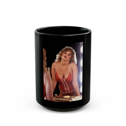 Linda Blair #116 (Vintage Female Icon) Black Coffee Mug-15oz-Go Mug Yourself