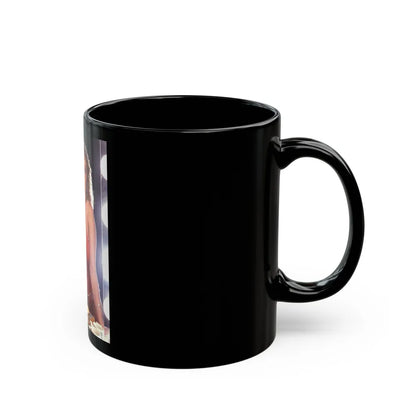 Linda Blair #116 (Vintage Female Icon) Black Coffee Mug-Go Mug Yourself