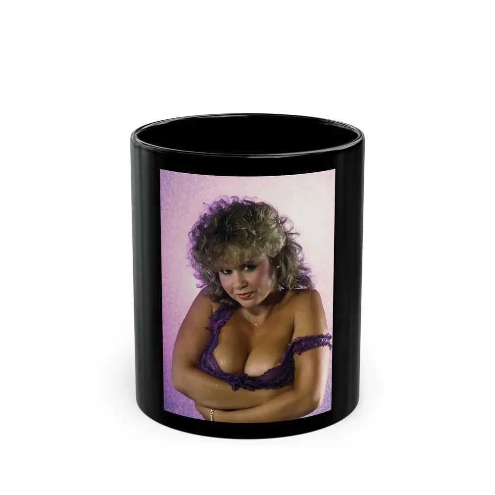 Linda Blair #118 (Vintage Female Icon) Black Coffee Mug-11oz-Go Mug Yourself