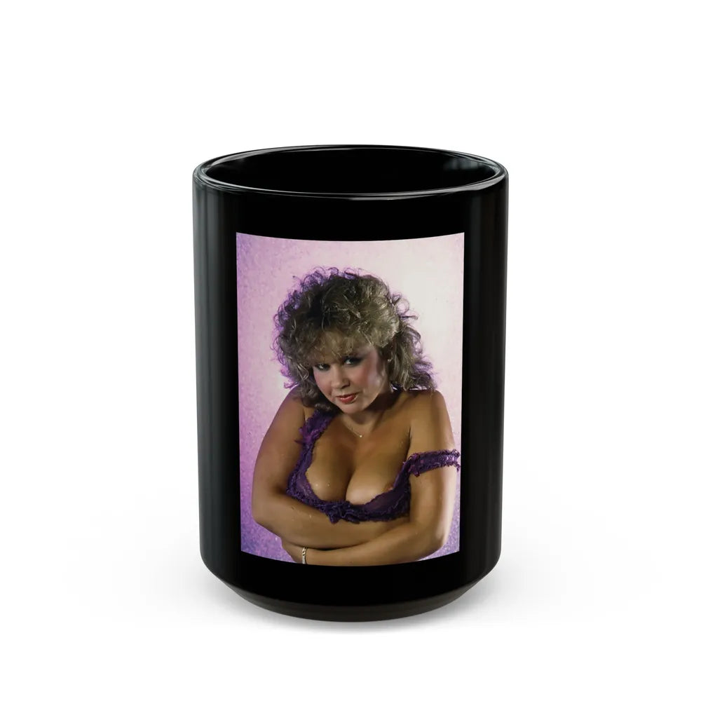 Linda Blair #118 (Vintage Female Icon) Black Coffee Mug-15oz-Go Mug Yourself