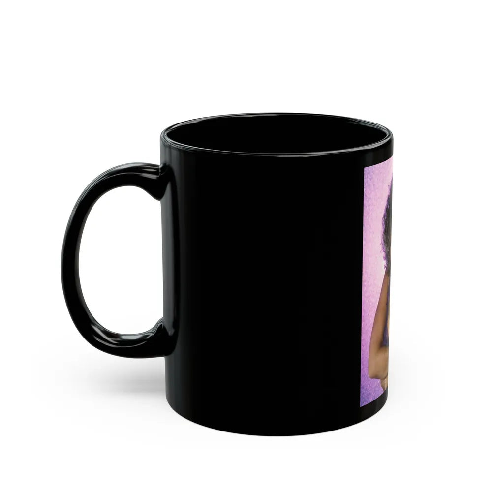 Linda Blair #118 (Vintage Female Icon) Black Coffee Mug-Go Mug Yourself