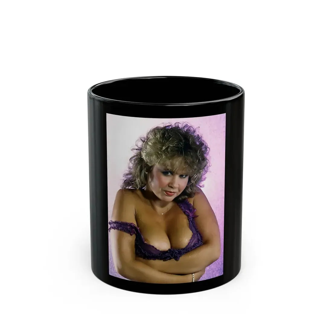 Linda Blair #120 (Vintage Female Icon) Black Coffee Mug 11oz - Go Mug Yourself