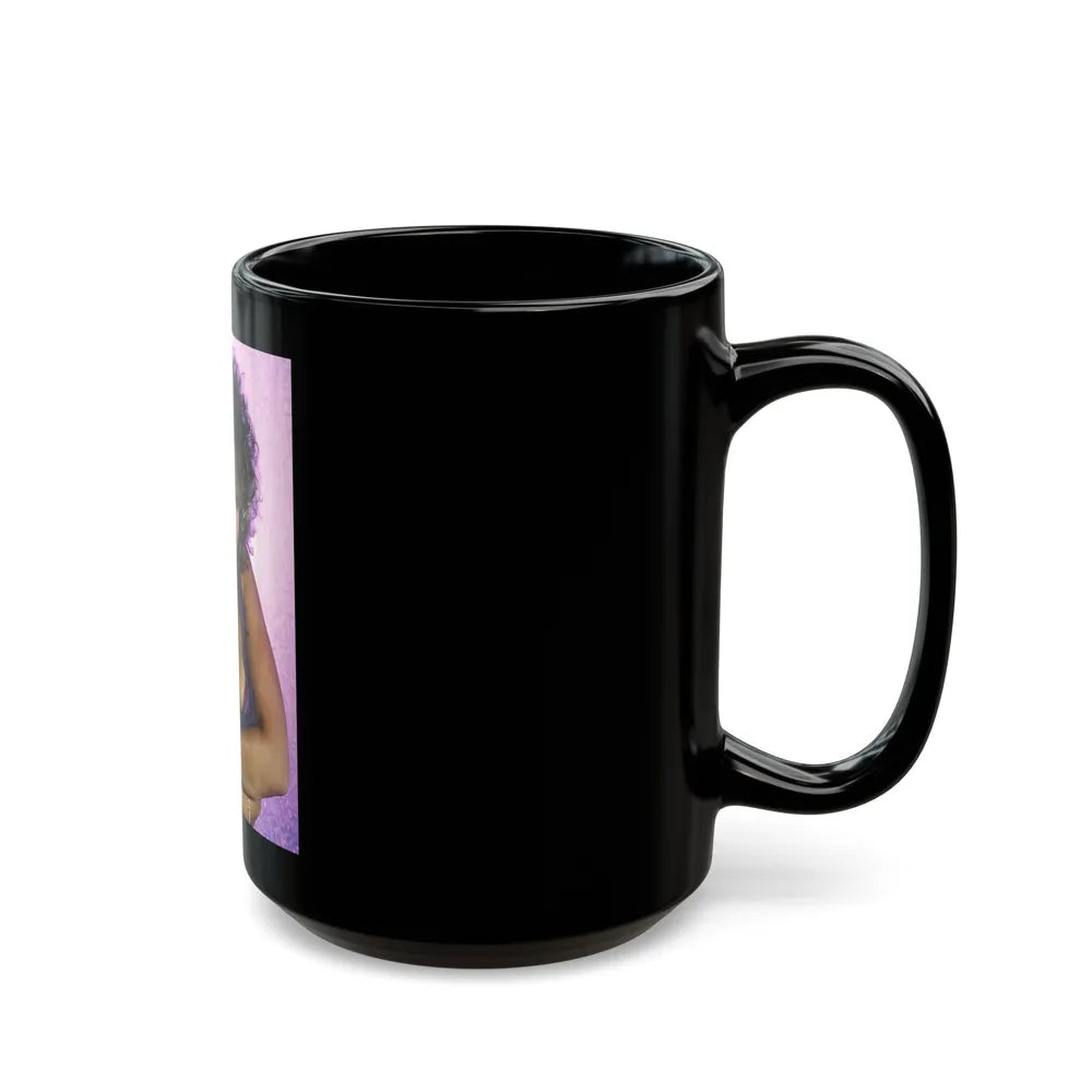 Linda Blair #120 (Vintage Female Icon) Black Coffee Mug-Go Mug Yourself