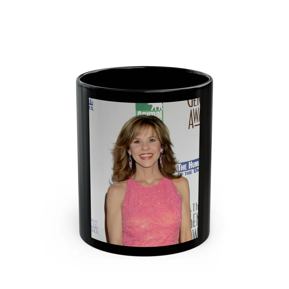 Linda Blair #134 (Vintage Female Icon) Black Coffee Mug-11oz-Go Mug Yourself