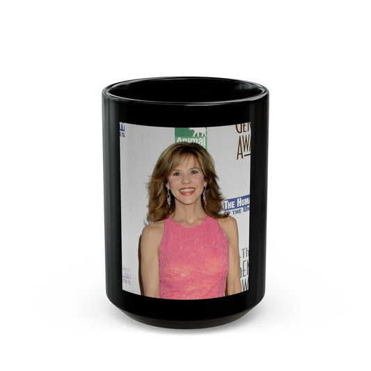 Linda Blair #134 (Vintage Female Icon) Black Coffee Mug-15oz-Go Mug Yourself