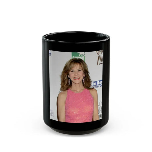 Linda Blair #134 (Vintage Female Icon) Black Coffee Mug 15oz - Go Mug Yourself