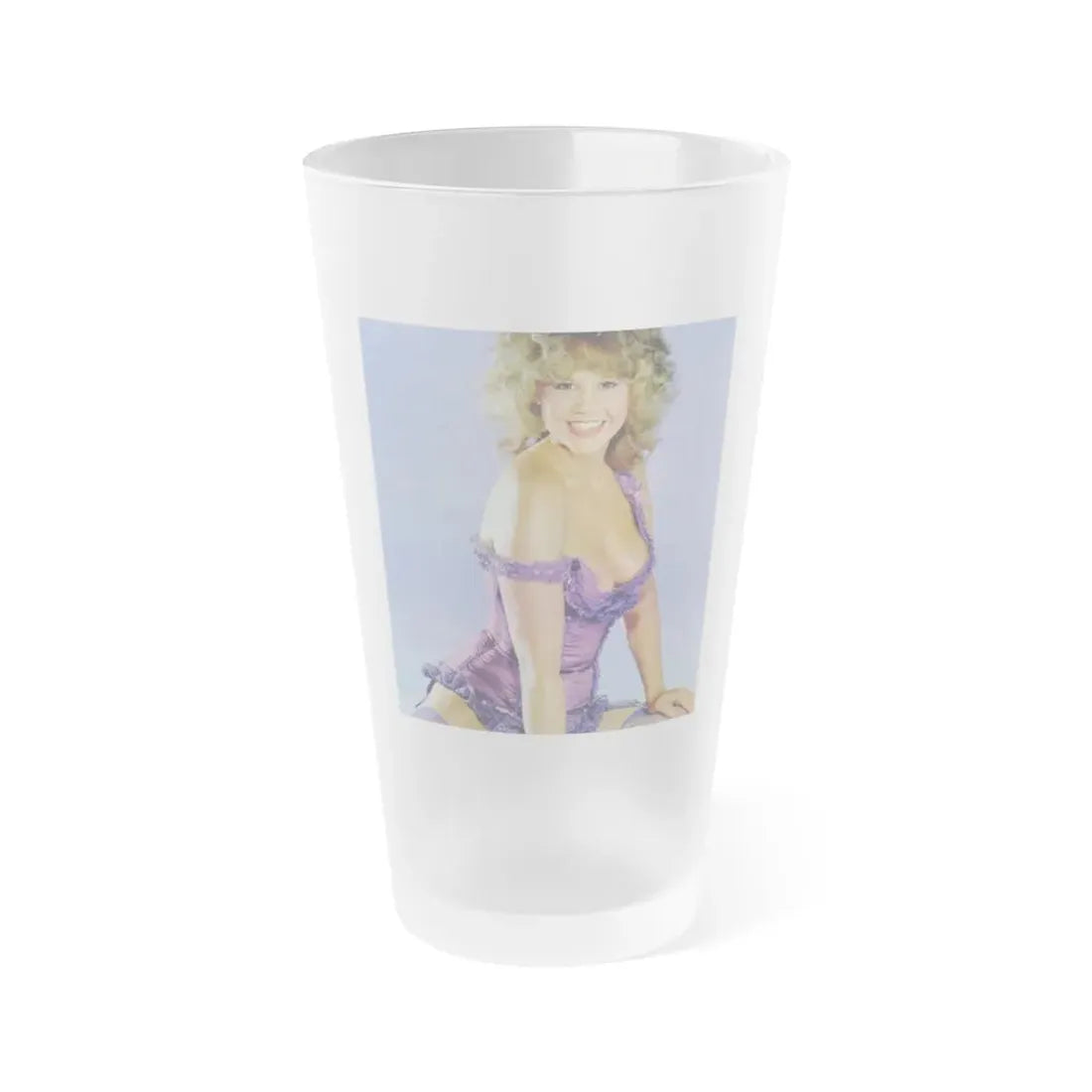 Linda Blair #139 - Partially Topless (Vintage Female Icon) Frosted Pint Glass 16oz 16oz Frosted - Go Mug Yourself