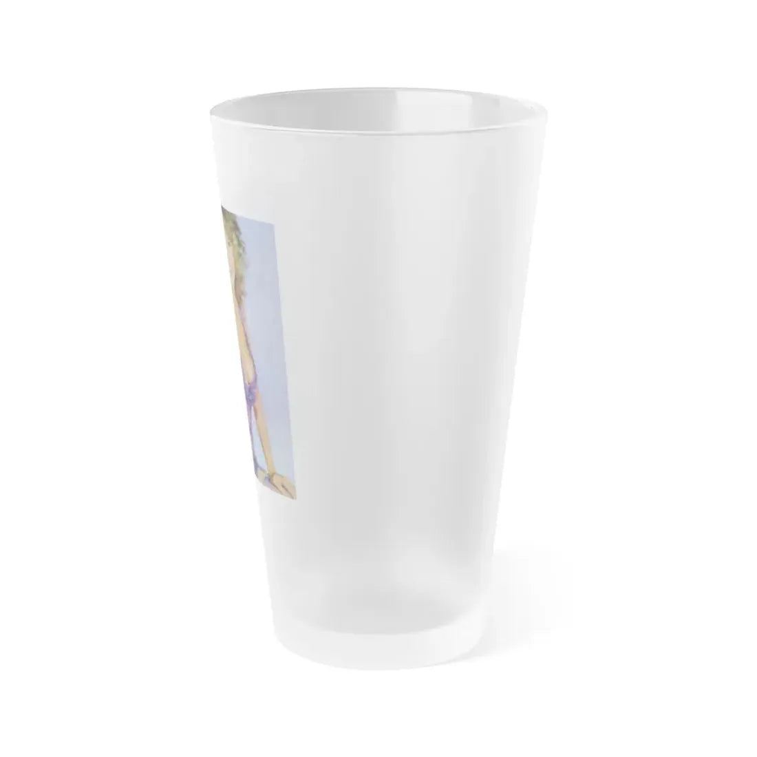 Linda Blair #139 - Partially Topless (Vintage Female Icon) Frosted Pint Glass 16oz - Go Mug Yourself