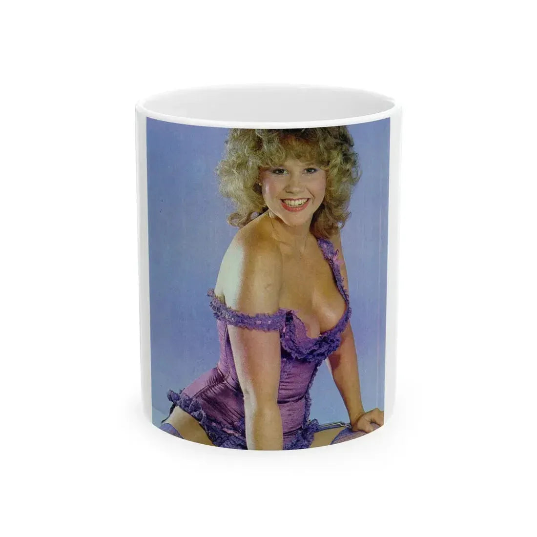 Linda Blair #139 - Partially Topless (Vintage Female Icon) White Coffee Mug 11oz - Go Mug Yourself