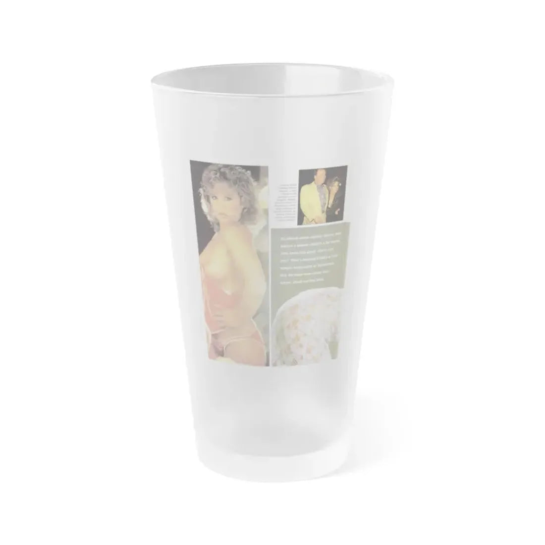 Linda Blair #140 - Partially Topless (Vintage Female Icon) Frosted Pint Glass 16oz 16oz Frosted - Go Mug Yourself