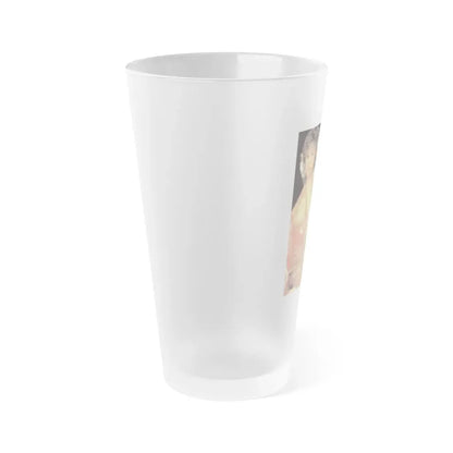 Linda Blair #140 - Partially Topless (Vintage Female Icon) Frosted Pint Glass 16oz - Go Mug Yourself