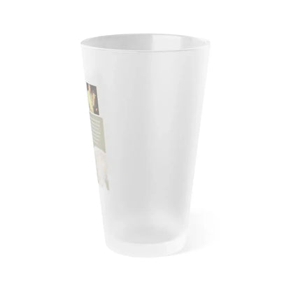 Linda Blair #140 - Partially Topless (Vintage Female Icon) Frosted Pint Glass 16oz - Go Mug Yourself