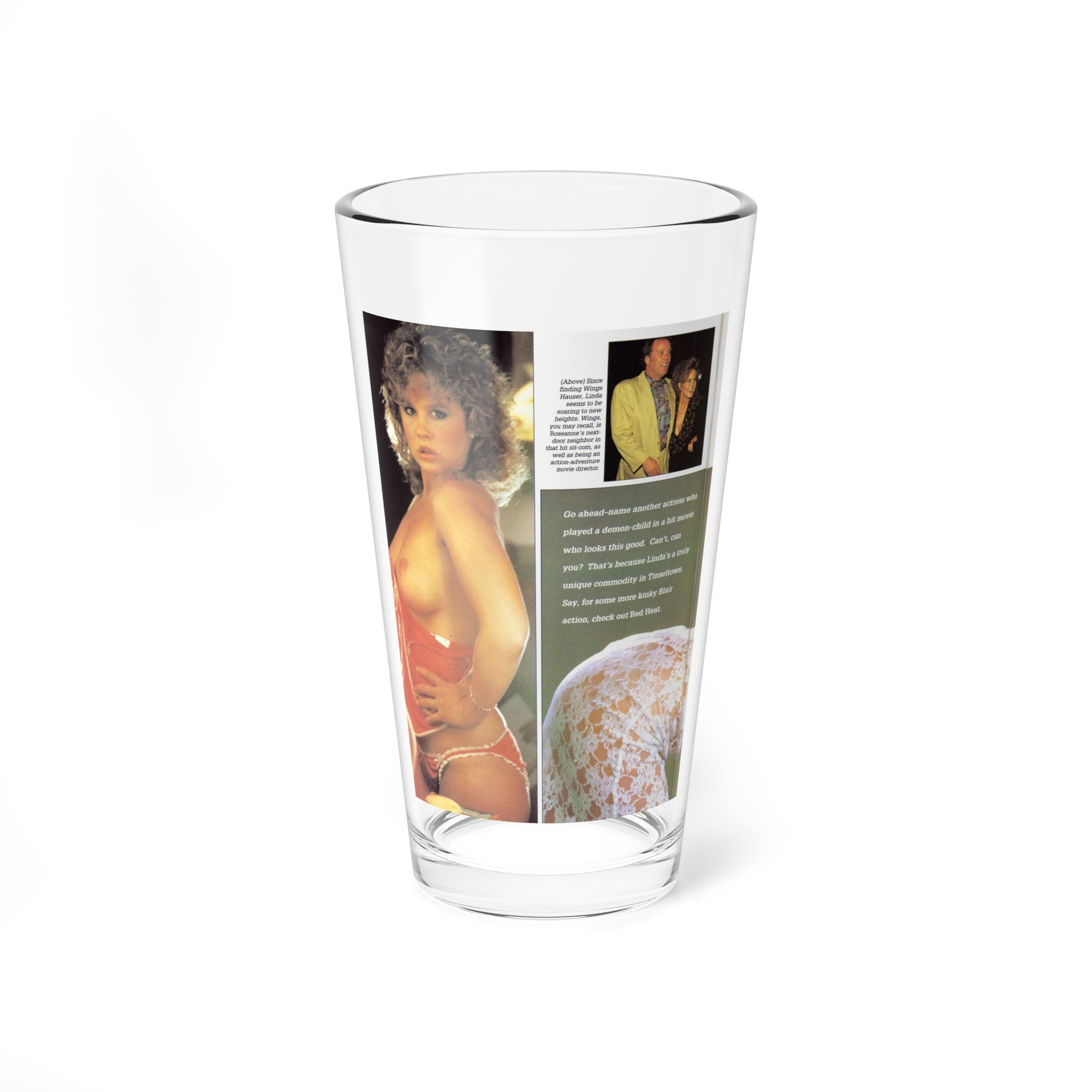 Linda Blair #140 - Partially Topless (Vintage Female Icon) Pint Glass 16oz-16oz-Go Mug Yourself