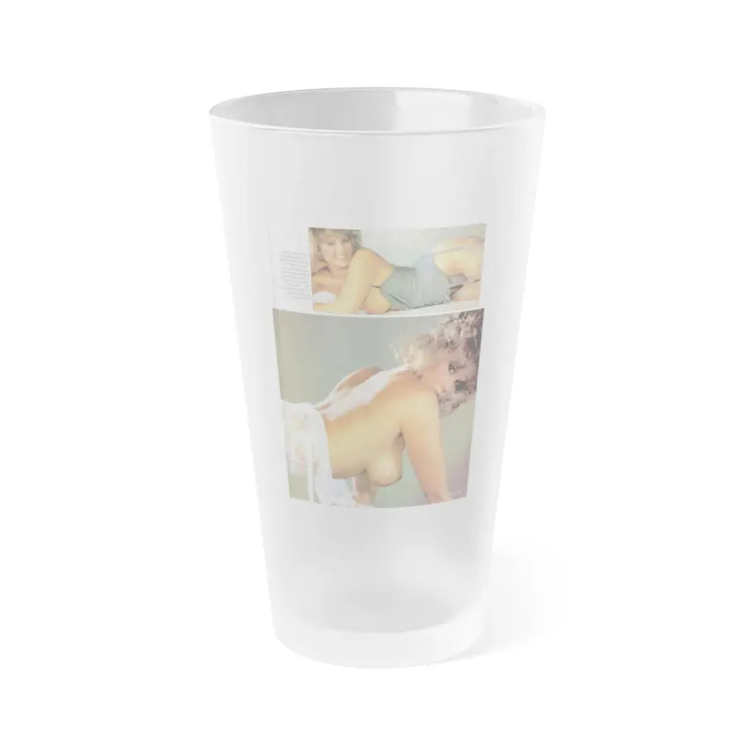 Linda Blair #141 - Partially Topless (Vintage Female Icon) Frosted Pint Glass 16oz 16oz Frosted - Go Mug Yourself