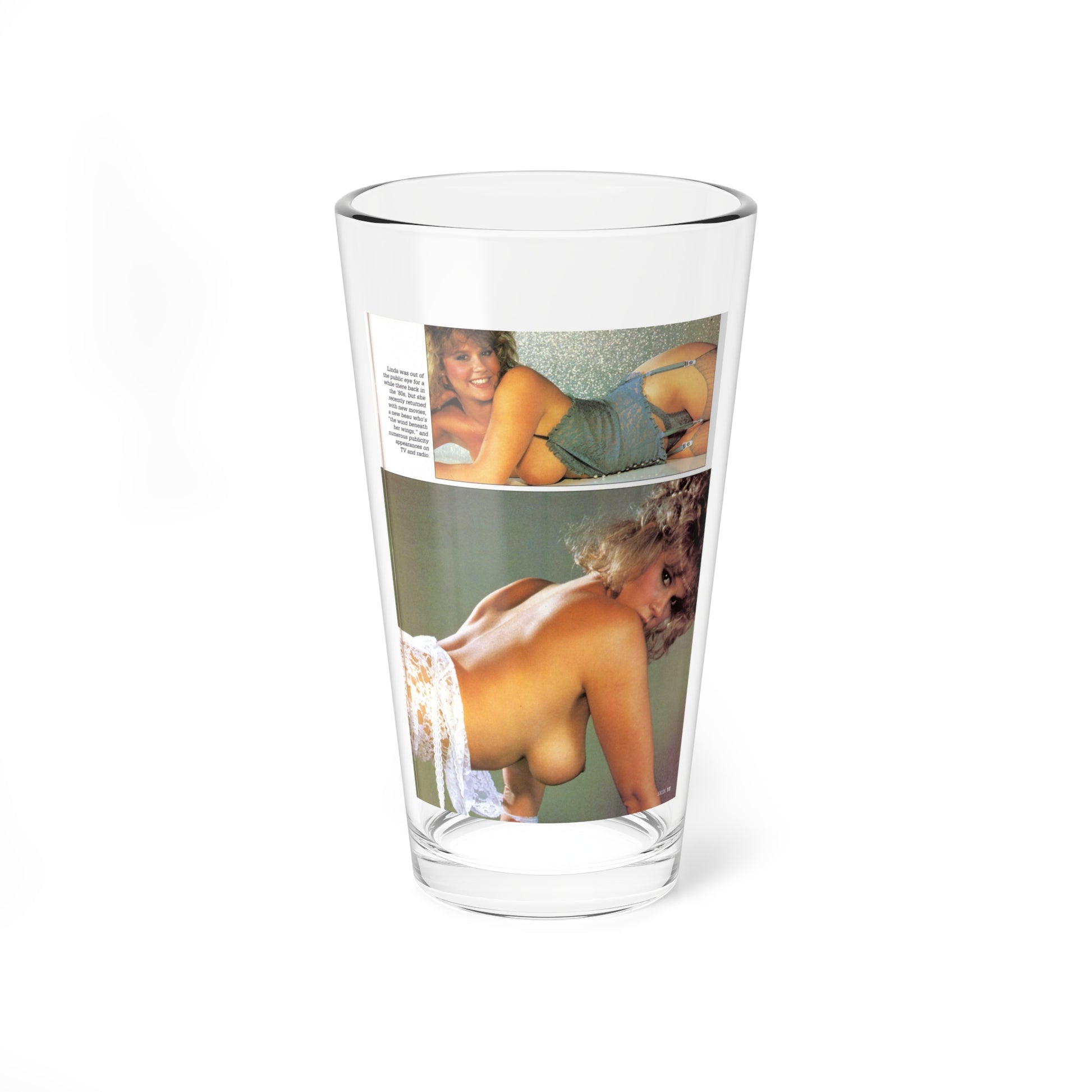 Linda Blair #141 - Partially Topless (Vintage Female Icon) Pint Glass 16oz-16oz-Go Mug Yourself