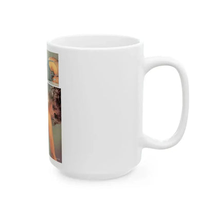 Linda Blair #141 - Partially Topless (Vintage Female Icon) White Coffee Mug - Go Mug Yourself