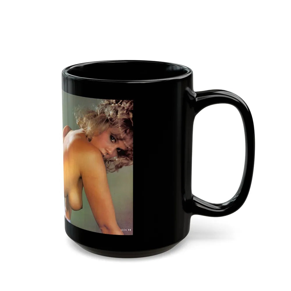 Linda Blair #142 - Topless (Vintage Female Icon) Black Coffee Mug-Go Mug Yourself