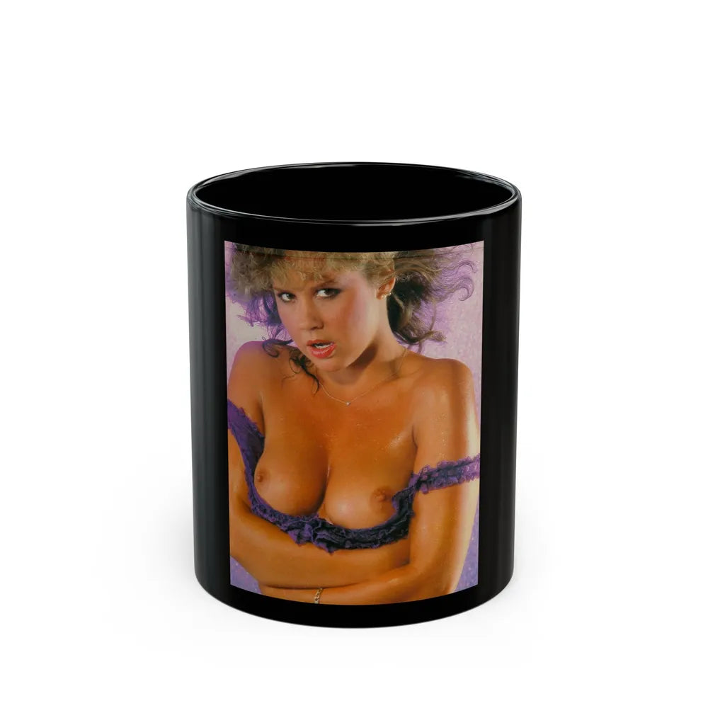 Linda Blair #143 - Topless (Vintage Female Icon) Black Coffee Mug-11oz-Go Mug Yourself