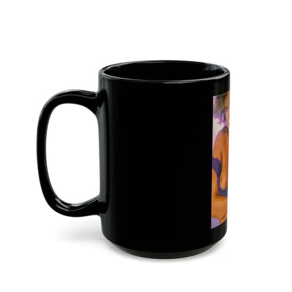 Linda Blair #143 - Topless (Vintage Female Icon) Black Coffee Mug - Go Mug Yourself