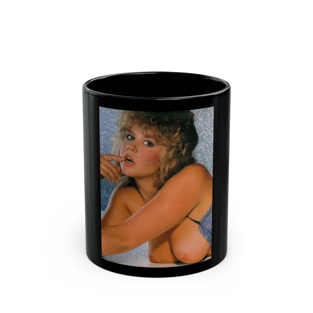 Linda Blair #144 - Topless (Vintage Female Icon) Black Coffee Mug-11oz-Go Mug Yourself