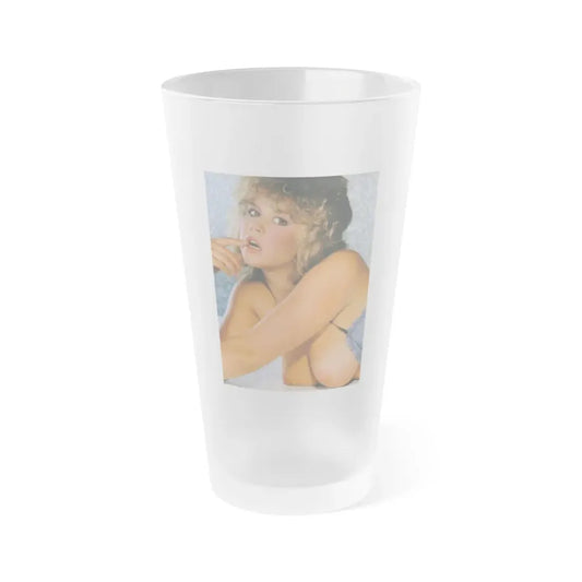 Linda Blair #144 - Topless (Vintage Female Icon) Frosted Pint Glass 16oz 16oz Frosted - Go Mug Yourself
