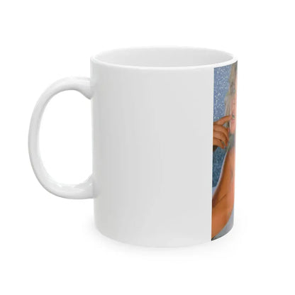 Linda Blair #144 - Topless (Vintage Female Icon) White Coffee Mug - Go Mug Yourself