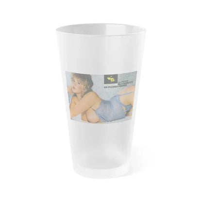 Linda Blair #146 - Topless (Vintage Female Icon) Frosted Pint Glass 16oz 16oz Frosted - Go Mug Yourself