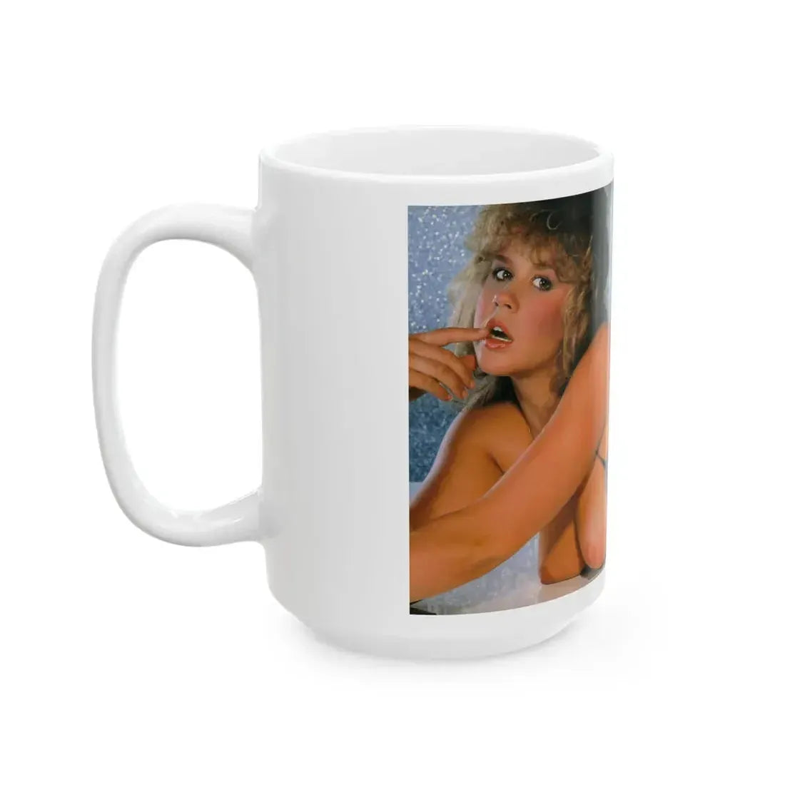 Linda Blair #146 - Topless (Vintage Female Icon) White Coffee Mug - Go Mug Yourself