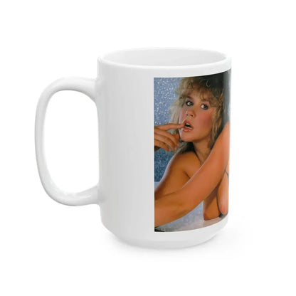 Linda Blair #146 - Topless (Vintage Female Icon) White Coffee Mug - Go Mug Yourself