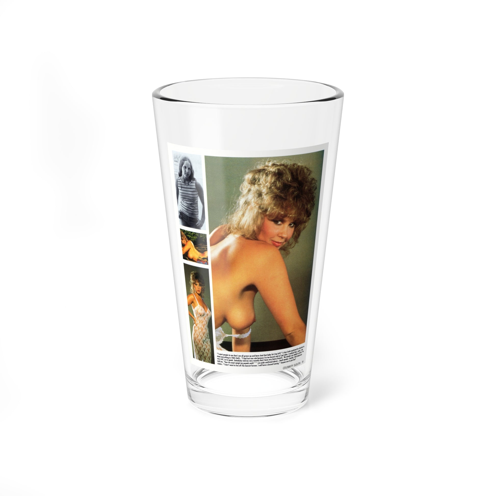 Linda Blair #149 - Partially Topless (Vintage Female Icon) Pint Glass 16oz-16oz-Go Mug Yourself