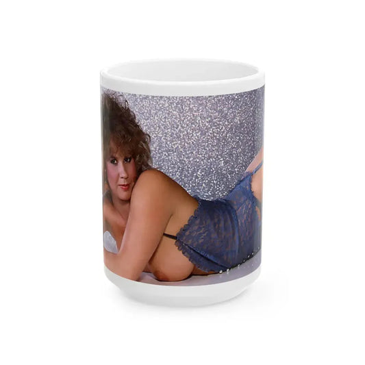 Linda Blair #155 - Topless (Vintage Female Icon) White Coffee Mug 15oz - Go Mug Yourself