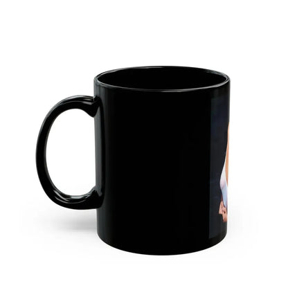 Linda Blair #157 (Vintage Female Icon) Black Coffee Mug - Go Mug Yourself