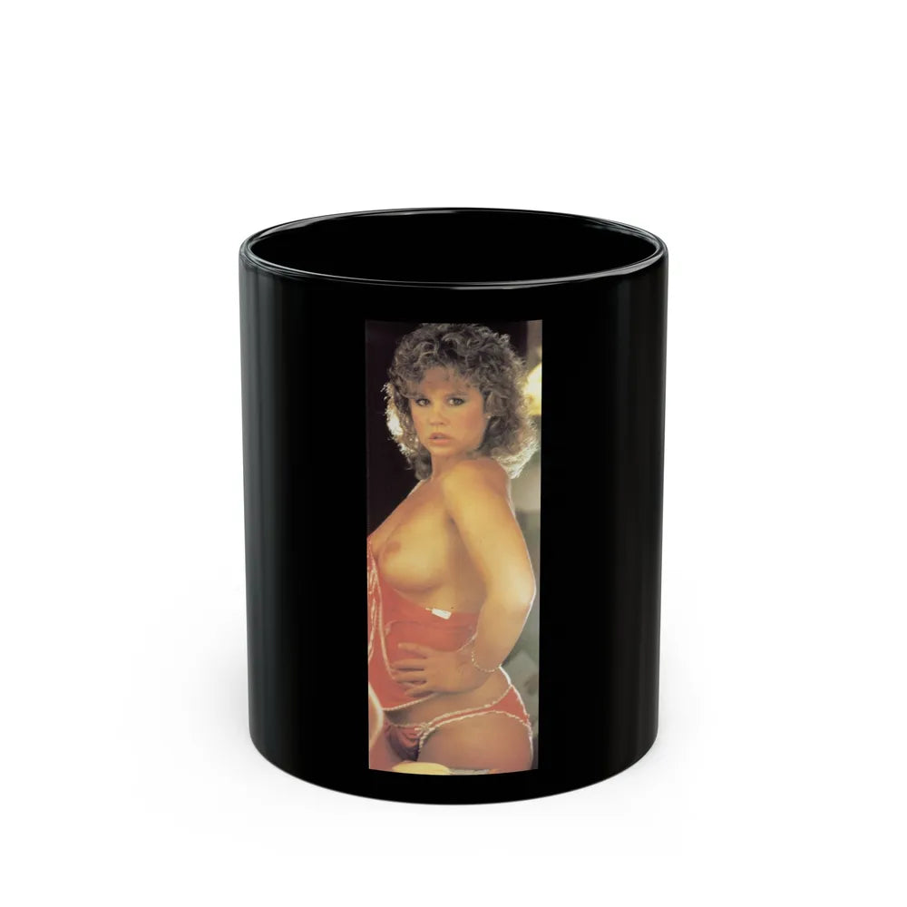 Linda Blair #158 - Topless (Vintage Female Icon) Black Coffee Mug-11oz-Go Mug Yourself