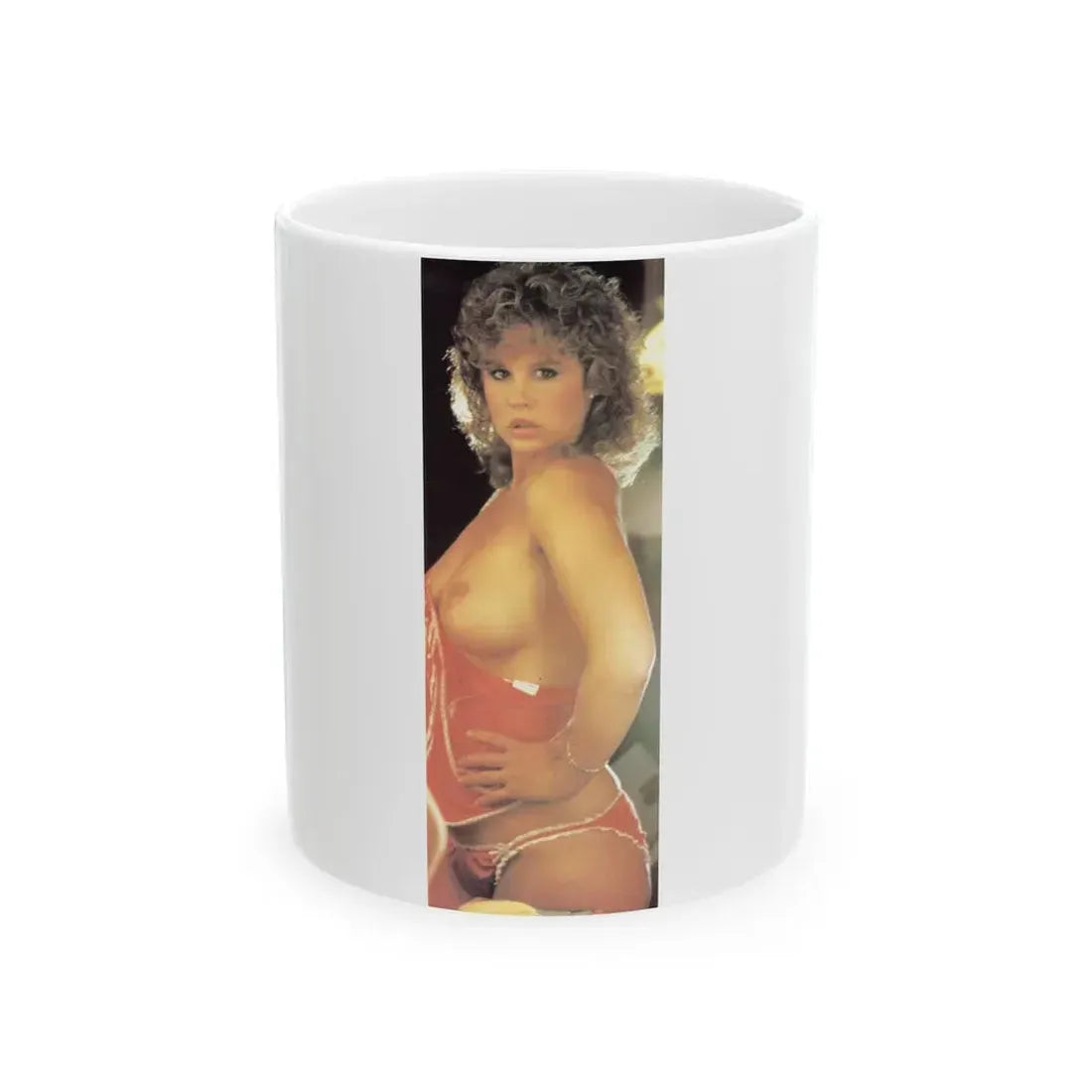 Linda Blair #158 - Topless (Vintage Female Icon) White Coffee Mug 11oz - Go Mug Yourself