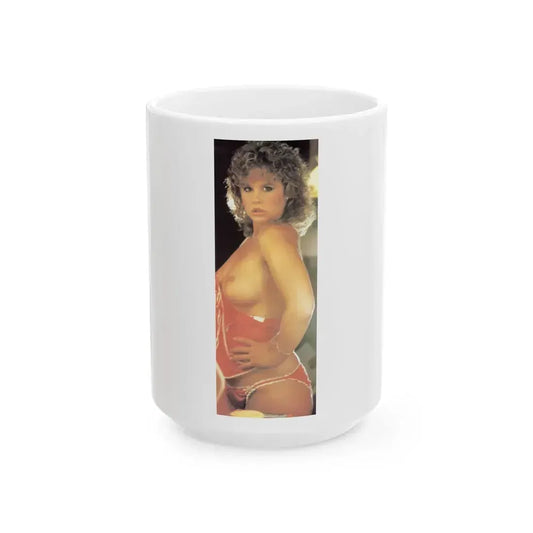 Linda Blair #158 - Topless (Vintage Female Icon) White Coffee Mug 15oz - Go Mug Yourself