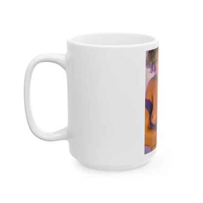 Linda Blair #159 - Topless (Vintage Female Icon) White Coffee Mug - Go Mug Yourself