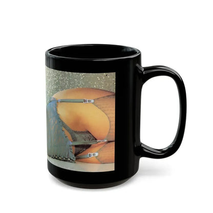 Linda Blair #164 - Topless (Vintage Female Icon) Black Coffee Mug - Go Mug Yourself