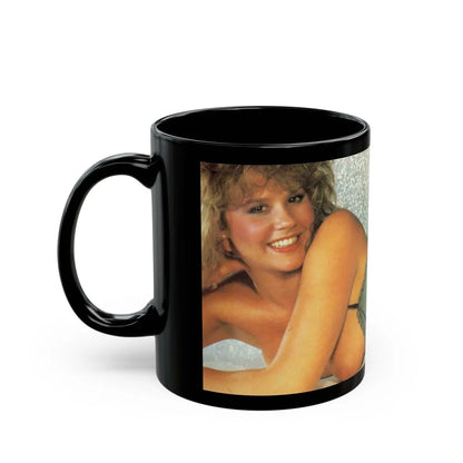 Linda Blair #164 - Topless (Vintage Female Icon) Black Coffee Mug-Go Mug Yourself