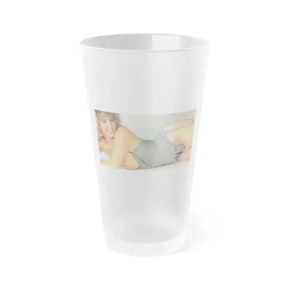 Linda Blair #164 - Topless (Vintage Female Icon) Frosted Pint Glass 16oz 16oz Frosted - Go Mug Yourself