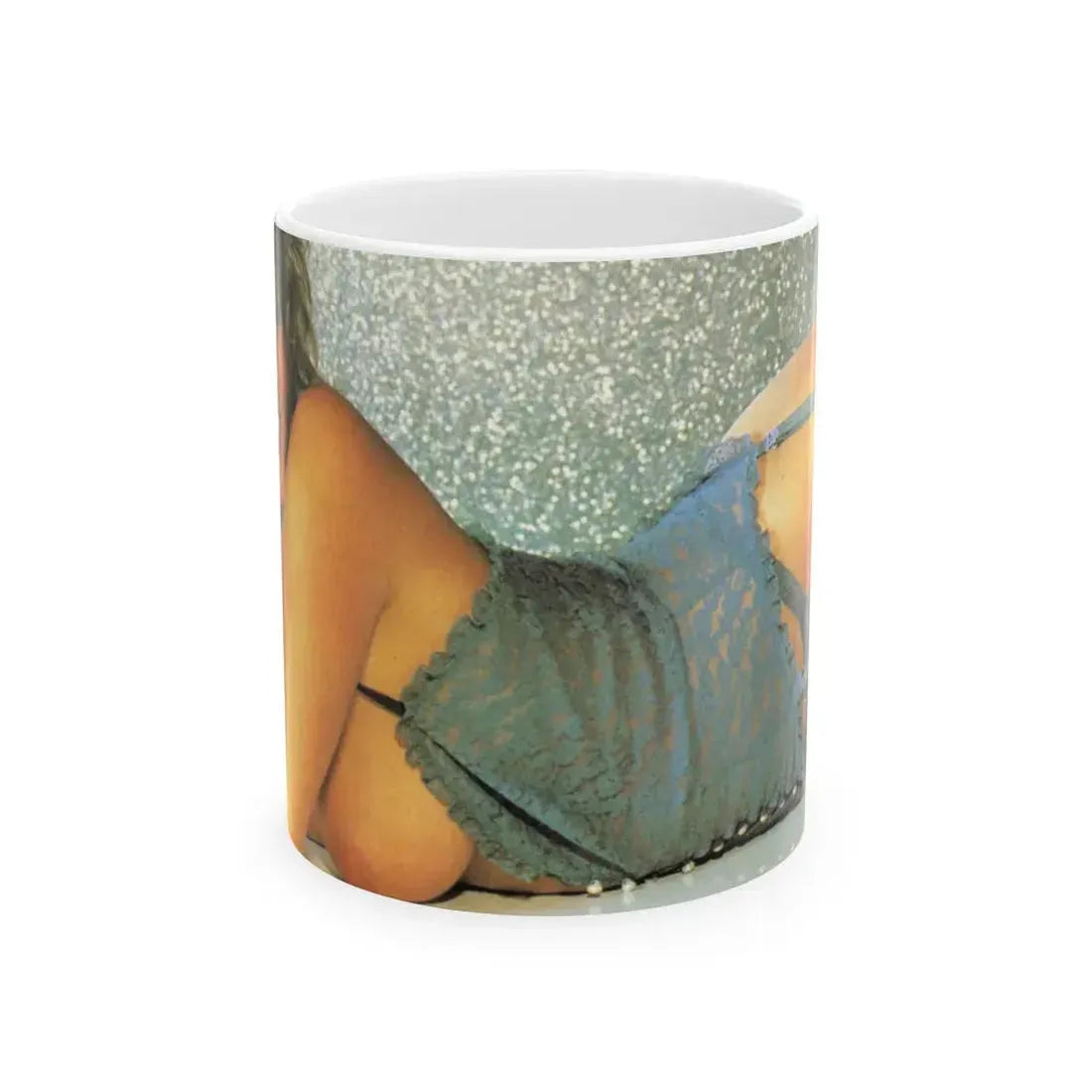 Linda Blair #164 - Topless (Vintage Female Icon) White Coffee Mug 11oz - Go Mug Yourself