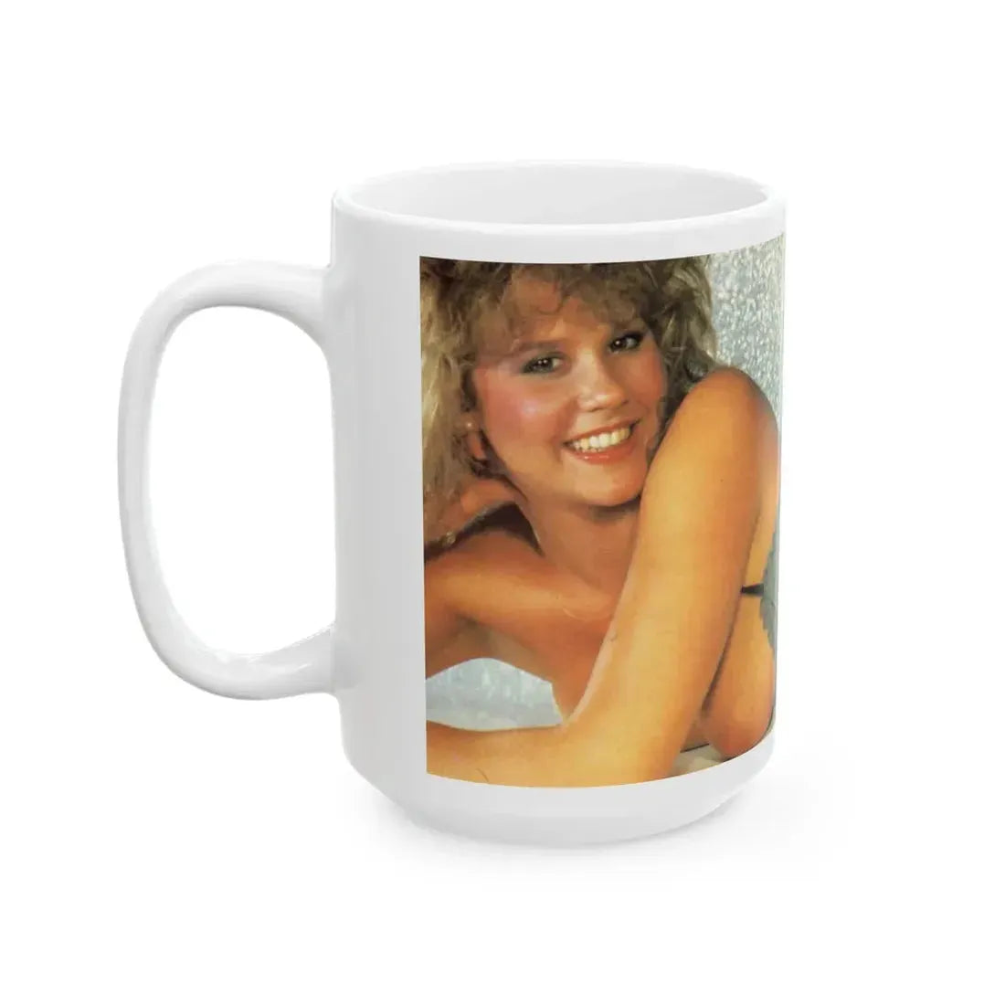 Linda Blair #164 - Topless (Vintage Female Icon) White Coffee Mug - Go Mug Yourself