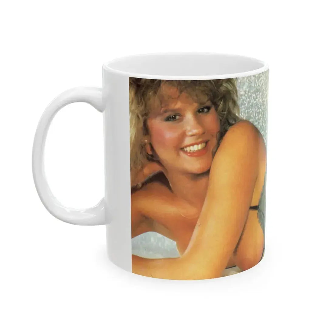 Linda Blair #164 - Topless (Vintage Female Icon) White Coffee Mug - Go Mug Yourself