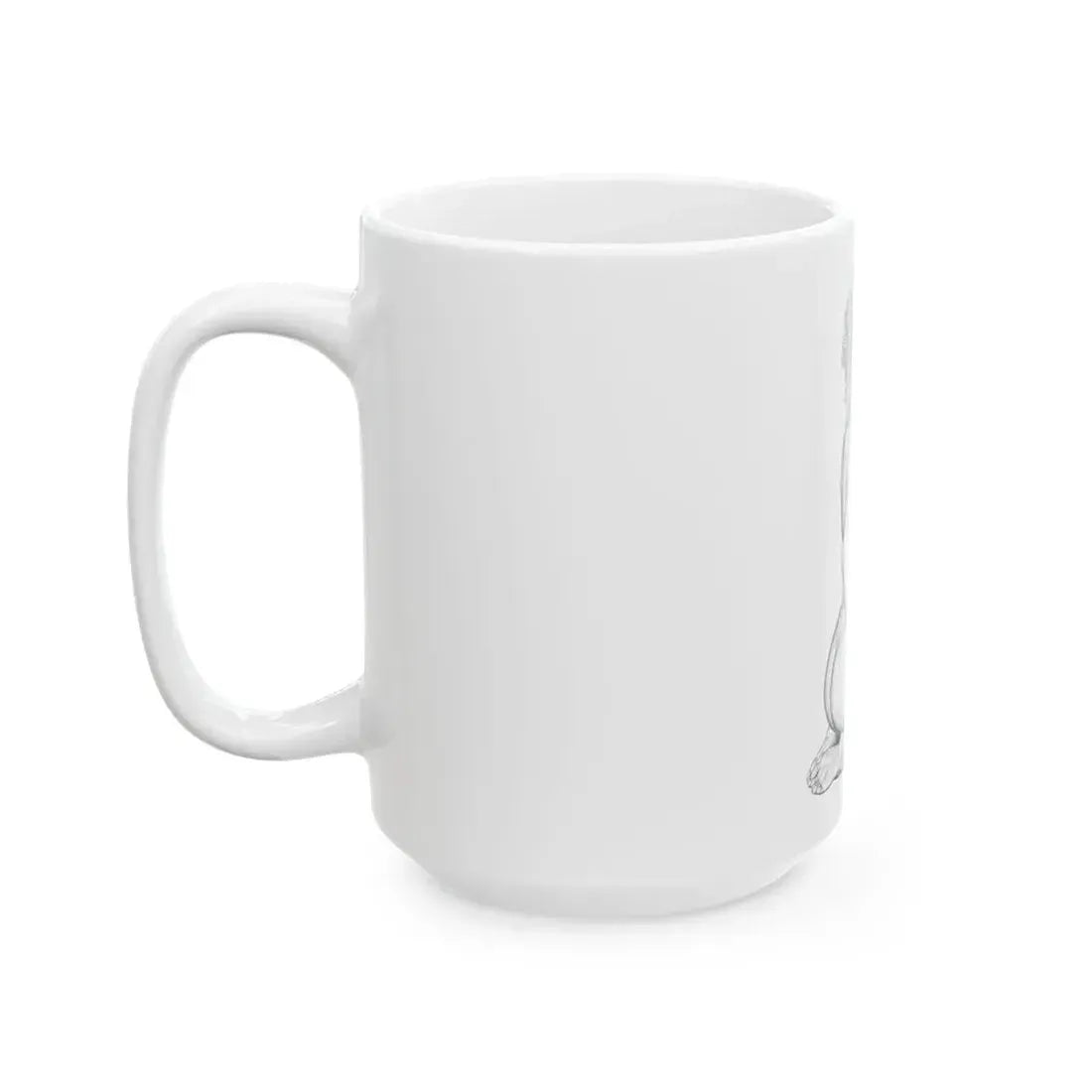 Linda Blair #168 - Nude Pencil Drawing (Vintage Female Icon) White Coffee Mug - Go Mug Yourself