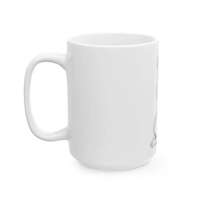 Linda Blair #168 - Nude Pencil Drawing (Vintage Female Icon) White Coffee Mug - Go Mug Yourself