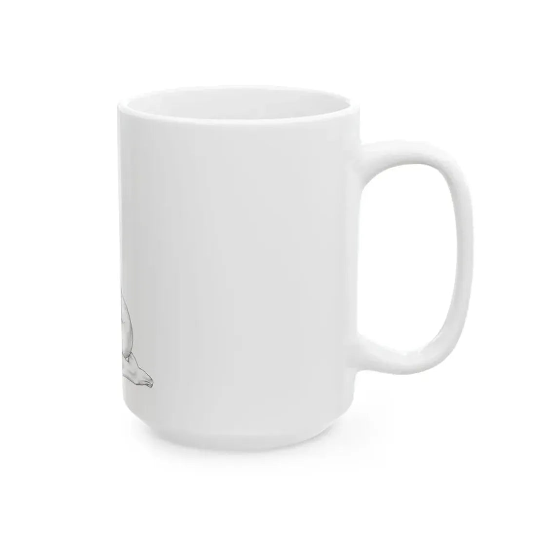 Linda Blair #169 - Nude Pencil Drawing (Vintage Female Icon) White Coffee Mug - Go Mug Yourself