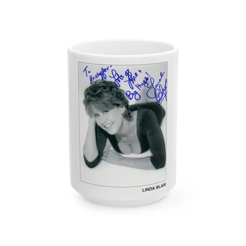 Linda Blair #17 (Vintage Female Icon) White Coffee Mug-15oz-Go Mug Yourself