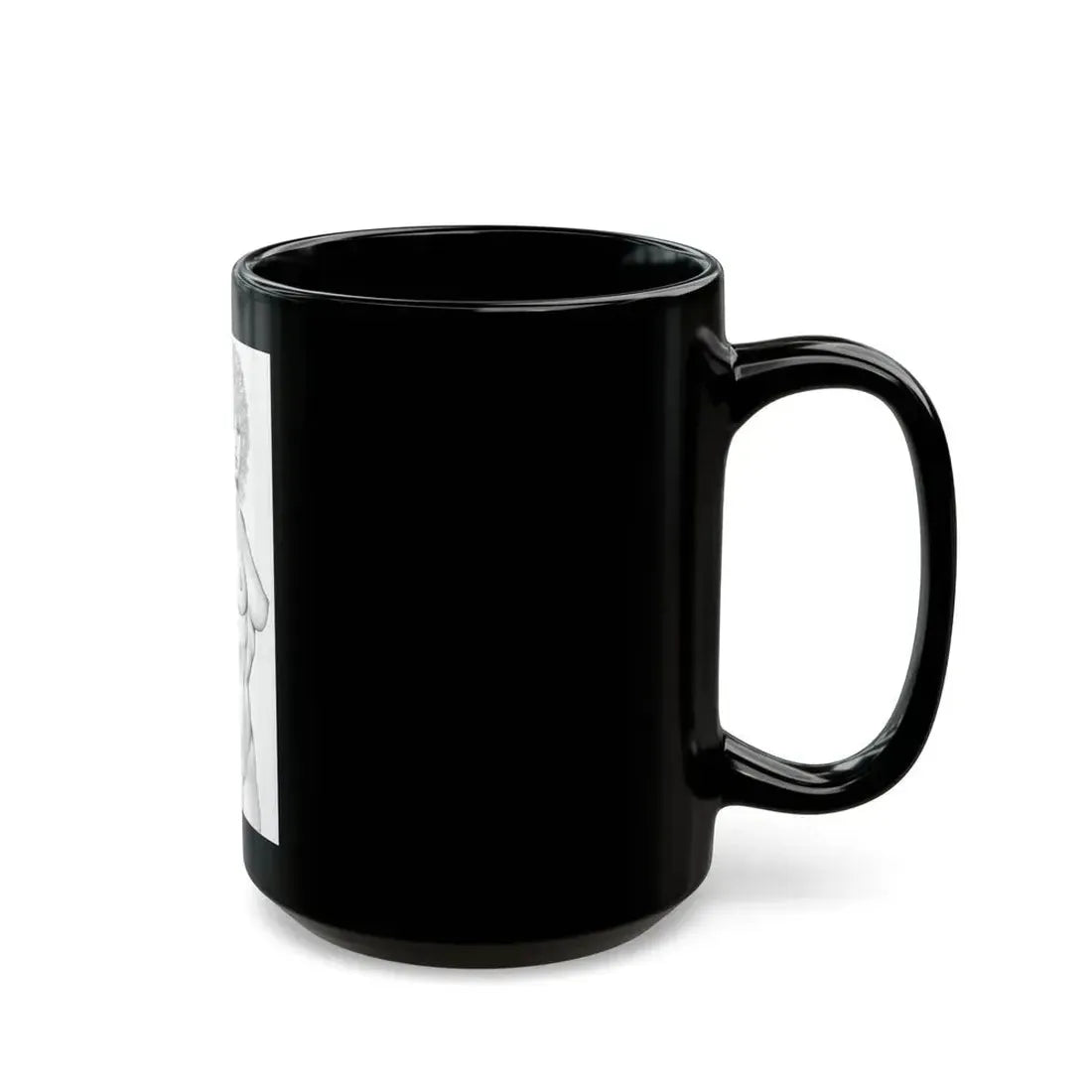 Linda Blair #170 - Nude Pencil Drawing (Vintage Female Icon) Black Coffee Mug - Go Mug Yourself