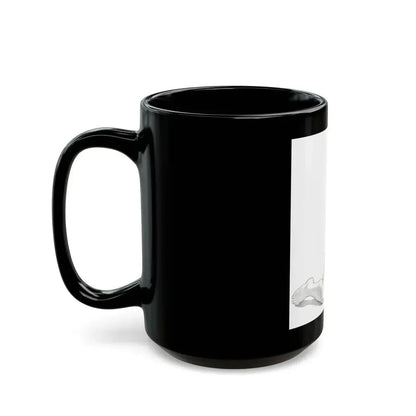 Linda Blair #171 - Nude Pencil Drawing (Vintage Female Icon) Black Coffee Mug - Go Mug Yourself